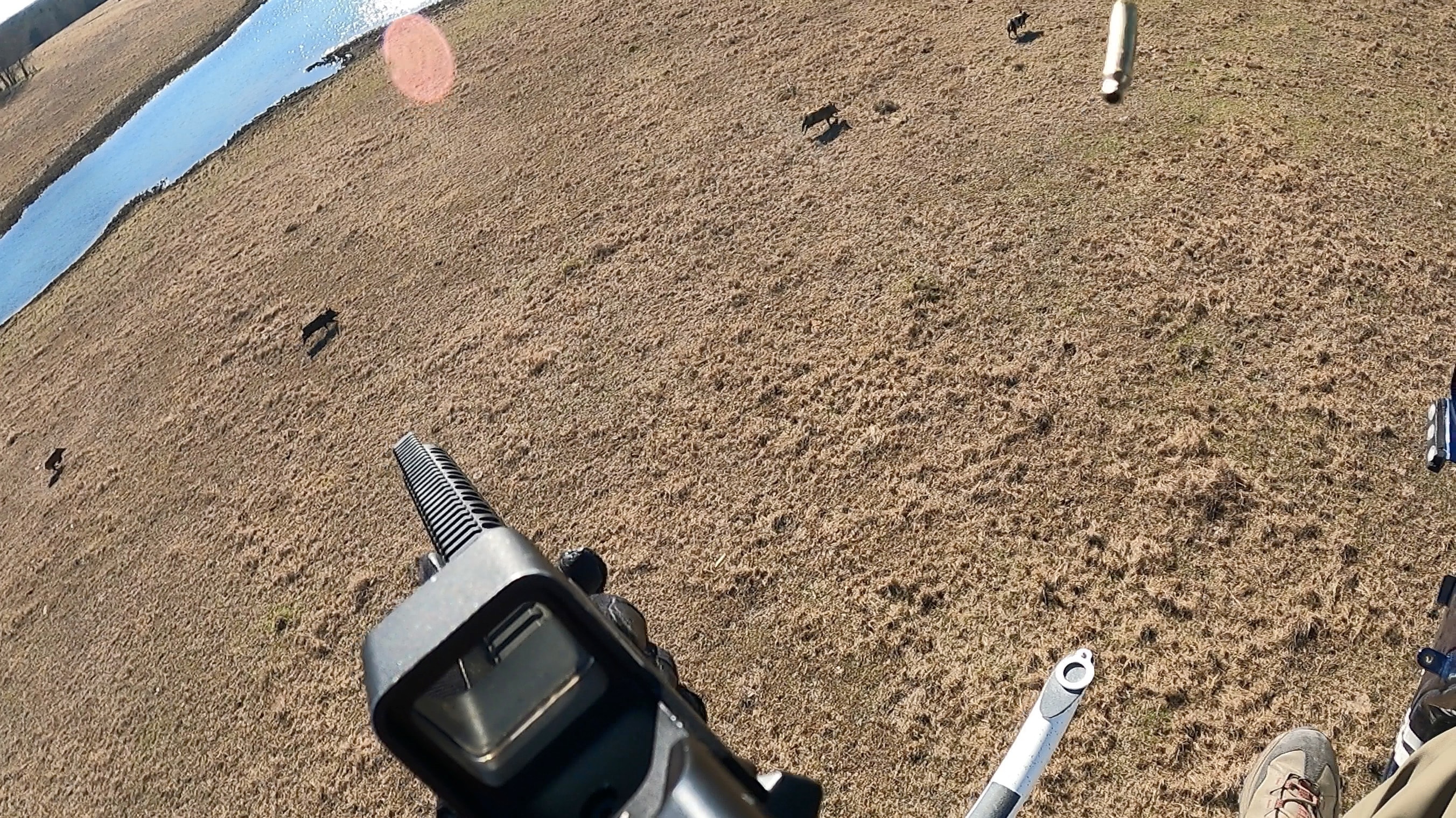 View from helicopter hog hunt